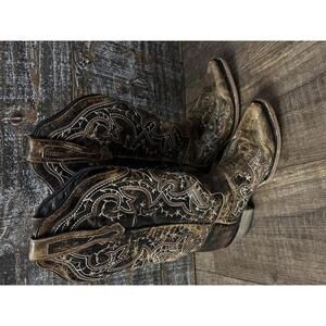 Western Leather cowgirl Boots size 5.5 girls women’s